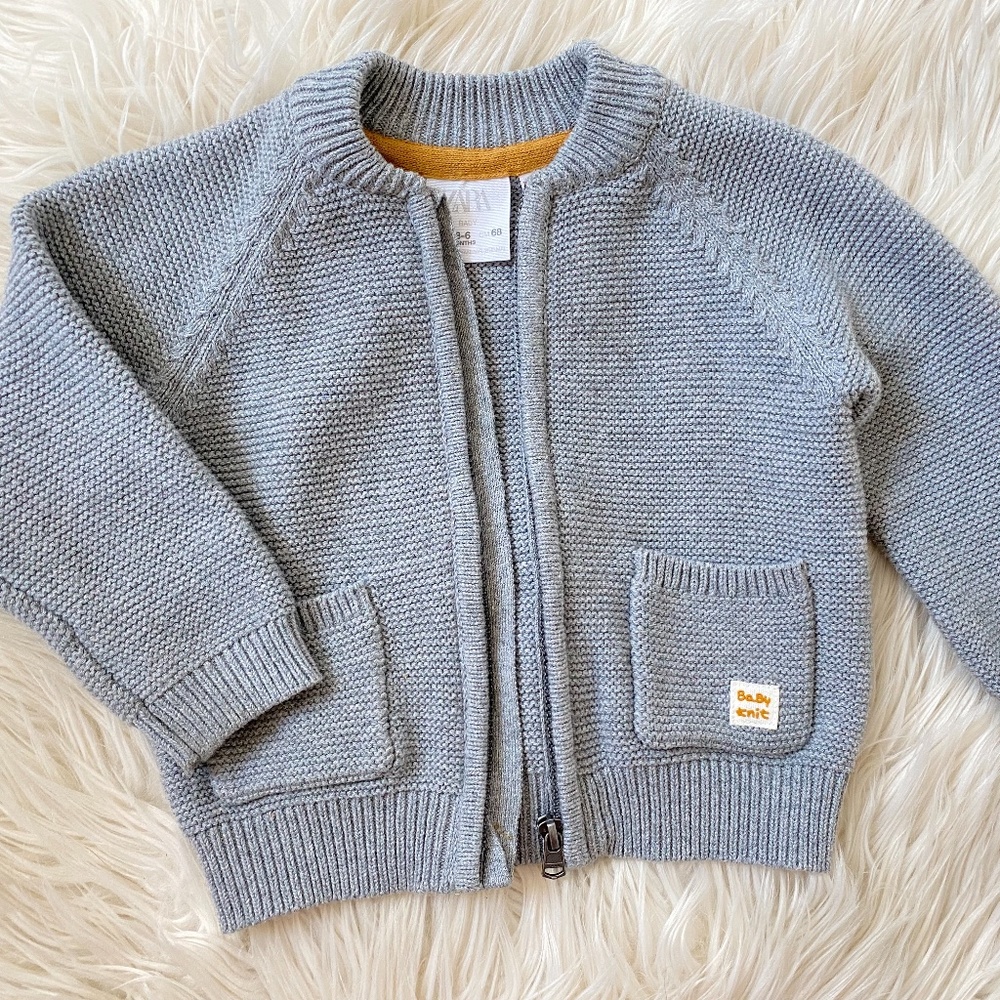 Zara Baby Knit Zip Up sweater